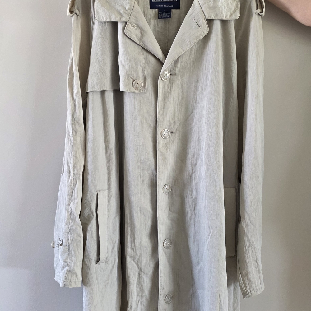 Lands' End Light Beige Men's Trench Coat